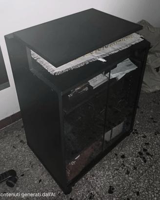 Vetrina porta tv libreria carrello piano rotante