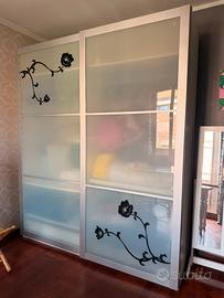 Armadio IKEA PAX 2 Ante scorrevoli Vetro Satinato