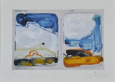 SCHIFANO Serigrafia e collage con certif. autentic