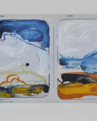 SCHIFANO Serigrafia e collage con certif. autentic