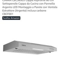 Cappa aspirante Ciarra sottopensile da 60