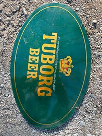 Targa ovale Tuborg di latta