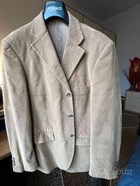 Giacca in velluto beige uomo taglia 48