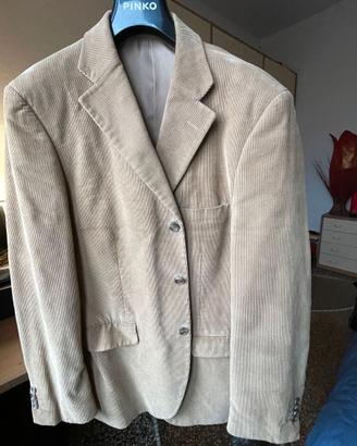 Giacca in velluto beige uomo taglia 48