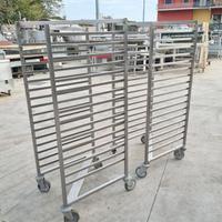 2 porta vassoi impilabili per cucine usati