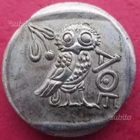 Moneta antica Grecia metallo tetradracma COPIA