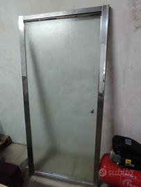Porta doccia in cristallo temperato opaca
