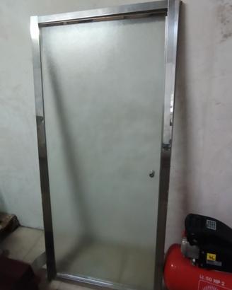 Porta doccia in cristallo temperato opaca