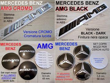 MERCEDES BENZ AMG Stemma logo emblema copri mozzi