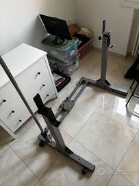 Rack bodybuilding pieghevole ultracompatta 120Kg