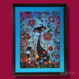 Quadro pittura di diamante - Gatto