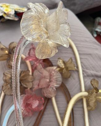 Rose lampadario di Murano
