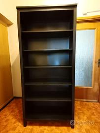 Libreria, marrone-nero,   HEMNES, 89x197  in legno