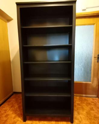 Libreria, marrone-nero,   HEMNES, 89x197  in legno