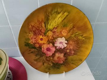 vassoio ceramica dipinto a mano