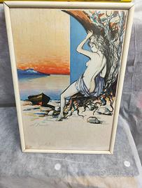 Stampa Firmata artista Napoletano Enrico Bonè
