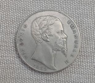 Monete da 5 lire V.E ll 1859. 1873 e 1874