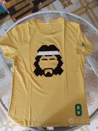 t-shirt tennis con volto in rilievo