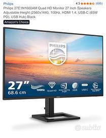 Monitor 27 Philips Quad HD