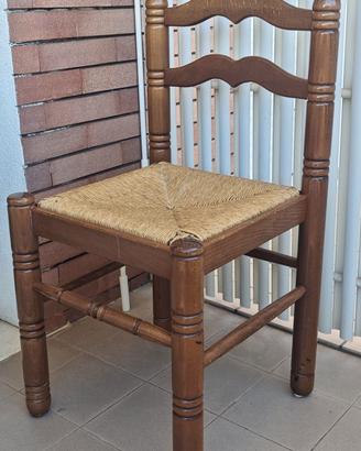 Set da 4 sedie di legno
