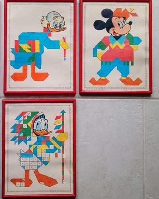 Set di 3 collage vintage a tema Disney –