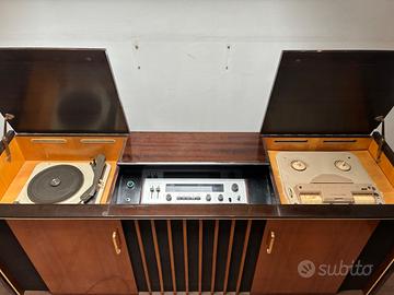 Mobile Radio Vintage Emerson con Giradischi e Bobi