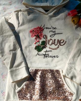 Felpa con cappuccio 8-9anni_134cm.