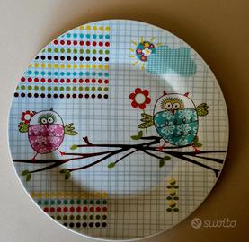 Set 2 piatti per bambini – design gufo
