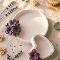 Set Portagioie artigianale in gesso