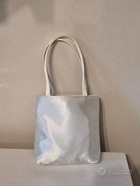 Borsa a Mano da Donna in Raso Bianco