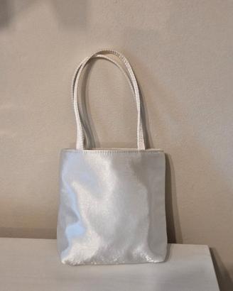 Borsa a Mano da Donna in Raso Bianco