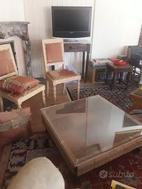 GRANDE TAVOLINO DA SALOTTO IN TERRACOTTA RIVESTITO