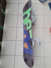 Tavola da snowboard con attacchi Salomon