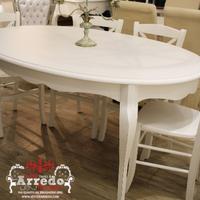 Tavolo shabby Rotondo Ovale