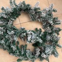 Decorazione esterno festone verde e bianco