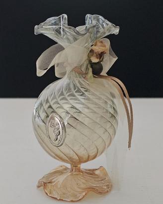 Vasetto vintage vetro soffiato artistico sfumato