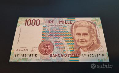 Banconota lire 1000 Montessori nuova