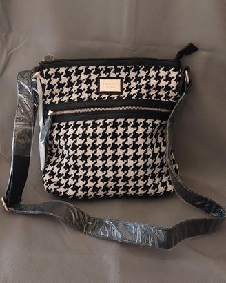 borsa a spalla nuova quadri bianco neri