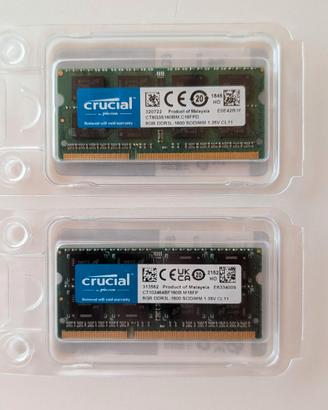 RAM 8GB Crucial  per Notebook