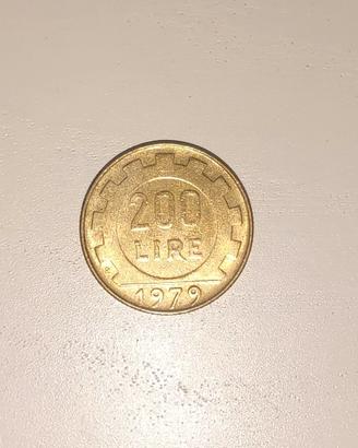 Moneta italiana 200 Lire R 1979  con firma