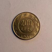 Lire 200 Italia anno 1981