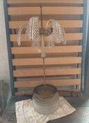 lampadario ottone con gocce e di murano vari