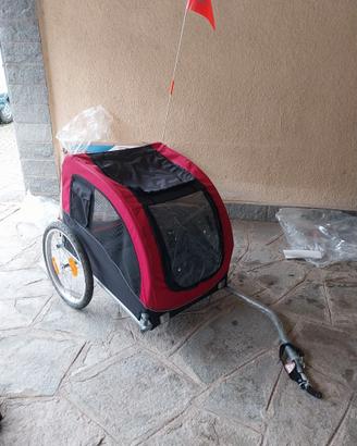 Rimorchio Bici per Cani TRIXIE Rosso/Nero – GRANDE
