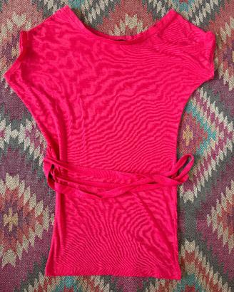 Terranova Maglia / Tunica Fucsia con Cintura