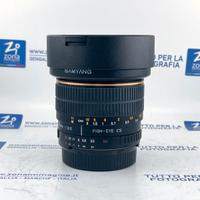 SAMYANG 8 mm f3.5 PER NIKON FISHEYE + GAR. USATO