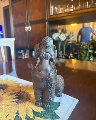 Statuetta smaltata cane barboncino/barbone