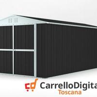 Box garage auto in Acciaio 327x611cm 19mq nero