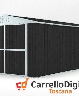 Box garage auto in Acciaio 327x611cm 19mq nero