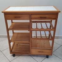 mobile carrello cucina multiuso porta bottiglie