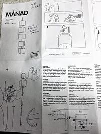 Lampadario nuovo 5 luci a sospensione di Ikea